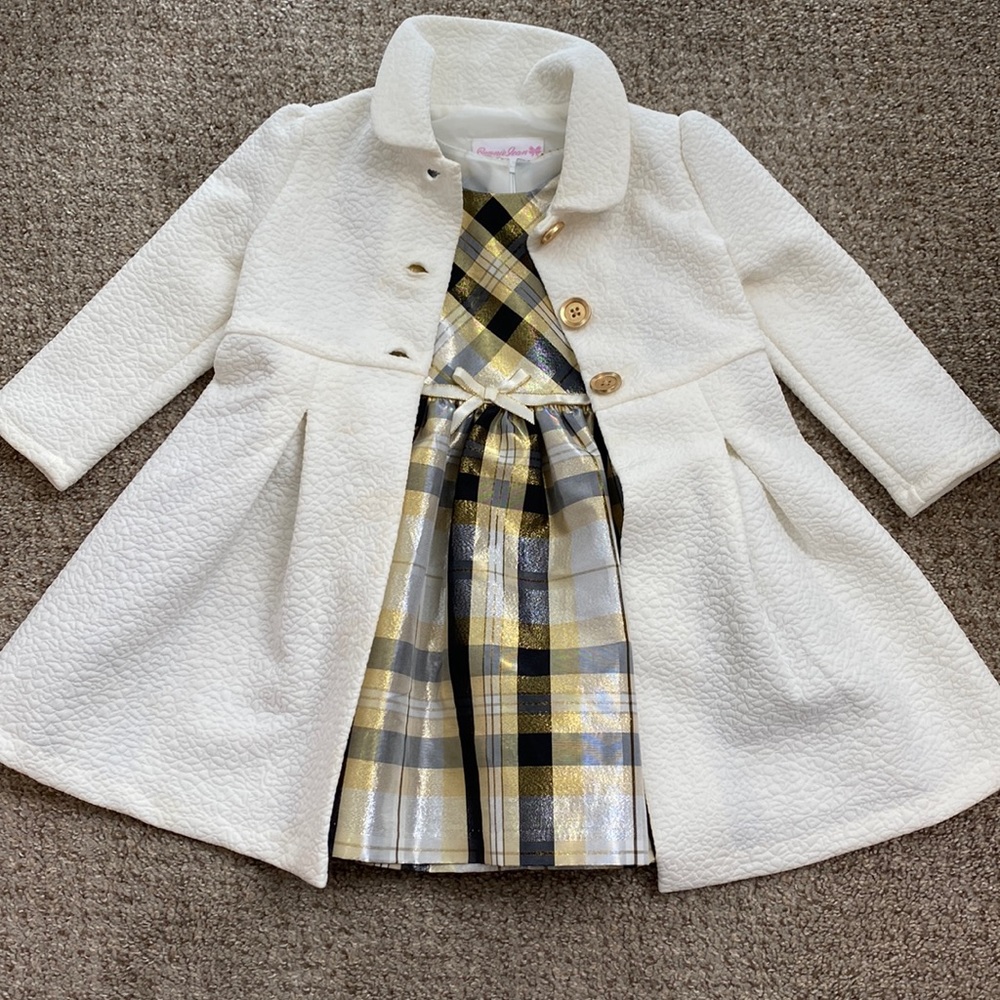 2T Toddler Girl Dress and Coat